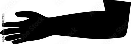 Vector illustration of arm silhouette