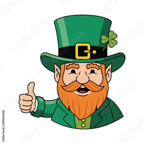 Leprechaun Character Giving Thumbs Up Illustration