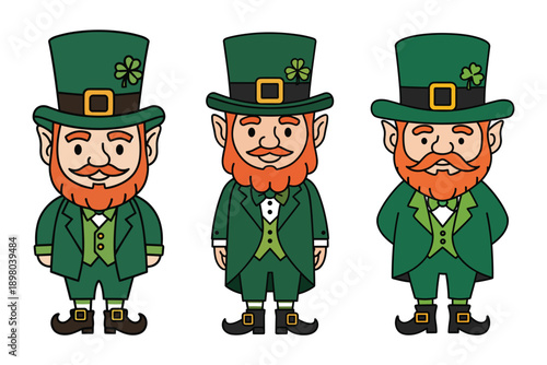 Full Body Leprechaun Characters in Green Outfit