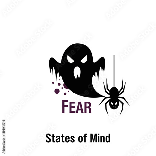 Black Ghost and Spider with Fear Text.