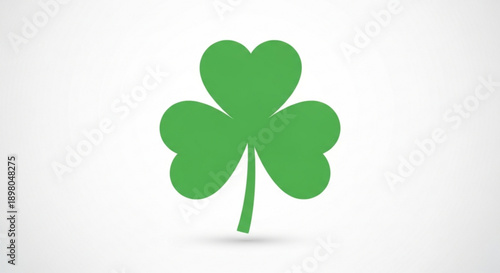 Lucky green shamrock on white background for st patrick's day celebrations