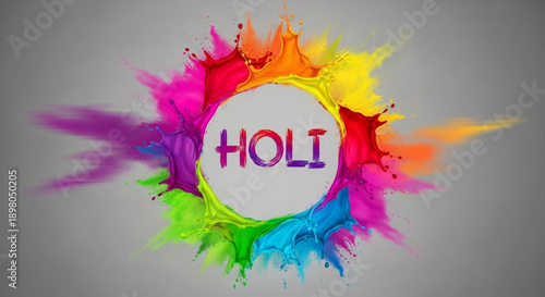 Vibrant holi festival colors explosive design with textured background