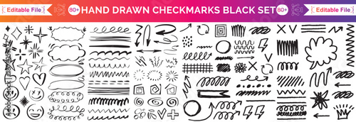 Photography School board design featuring children's doodles, scribbles