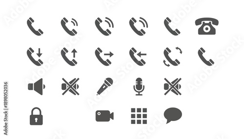 Various communication icons and symbols are displayed on a screen