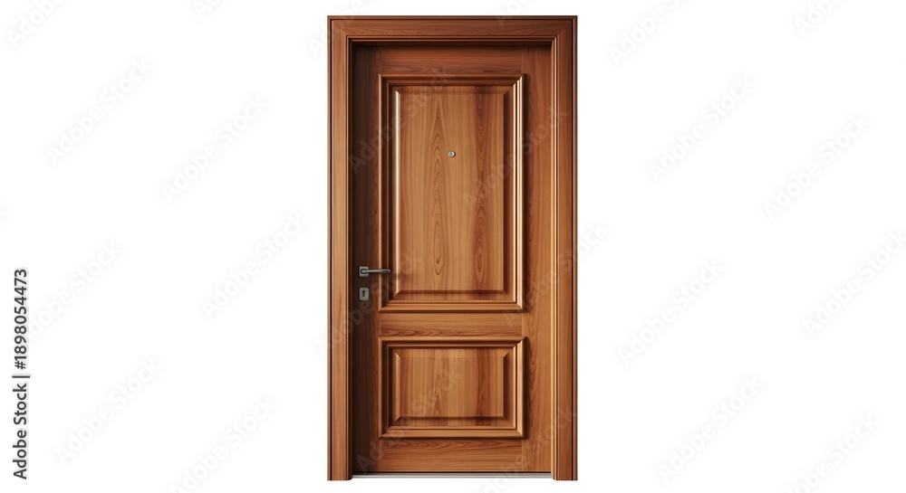 custom made wallpaper toronto digitalElegant Luxury Wooden Entrance Door with Refined Panel Detailing Isolated on White