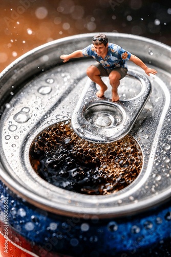 Diving into a soda can