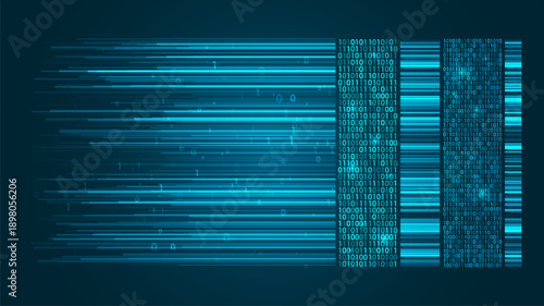 Abstract infographics visualization. Big data code representation. Futuristic network or business analytics. Graphic concept for your design.