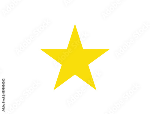 Yellow Gold Star Icon Vector Isolated on White Background for Rating and Reward Symbol.