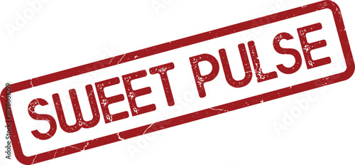 Sweet Pulse Rubber Stamp Depicting a Vibrant Energy or Lively Rhythm for Dynamic Concepts