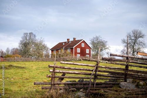Old style Swedish fence Gärdsgård