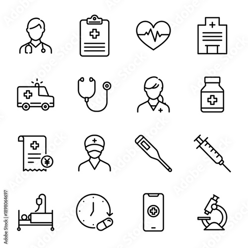 Simple Icon Set | Hospital and Medical Icons
