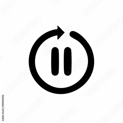 Power button icon representing startup, shutdown, control, and digital system activation concept