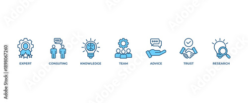 Expertise banner web icon vector illustration concept representing of high-level knowledge and experience with icon