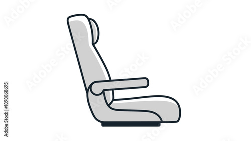 Modern ergonomic chair side view isolated on white background