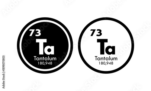 Tantalum icon set. vector template illustration  for web design