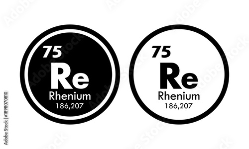 Rhenium icon set. vector template illustration  for web design
