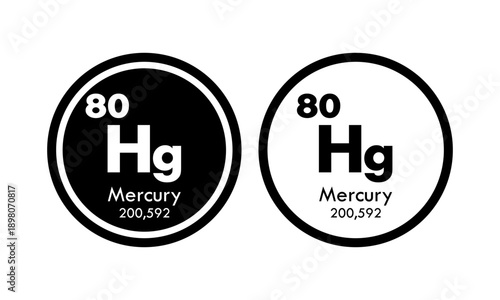 mercury icon set. vector template illustration  for web design