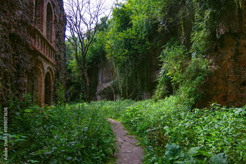Exterior view of Tarakaniv Fortress showing fortification walls and bastions, Rivne Region, Ukraine