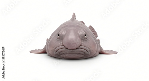 Blobfish, over a solid white background, cleanly cut for digital use, perfect for mockups and graphic assets