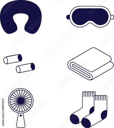 Travel accessories sleep mask neck pillow earplugs