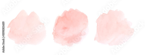 Soft watercolor blotch in peach and pink tones vector illustration creates a delicate splash background with pastel hues, perfect for elegant designs with subtle texture and flowing brush strokes.