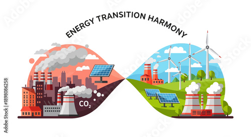 Energy Transition Harmony Between Fossil Fuels and Renewable Energy