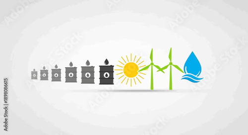 Renewable energy transition from fossil fuels