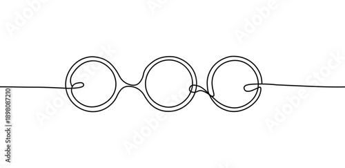 Simple black line drawing of three interconnected circles symbolizing unity and connection