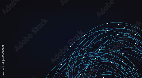 Abstract big data wave lines flowing dynamic design. Vector illustration