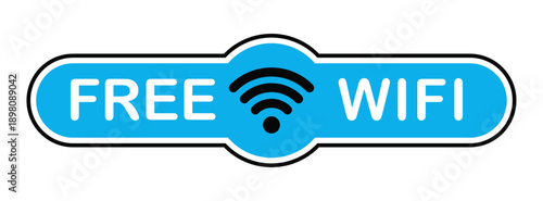 Free Wifi Zone Logo Stock Vector