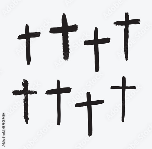 Vintage Cross Set Religious Christian Faith Symbols