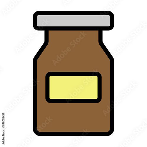 Vaccine Bottle Vector Filled Icon Design