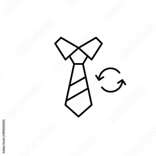 Business refresh, career renewal, professional update. Pixel perfect, editable stroke vector icon