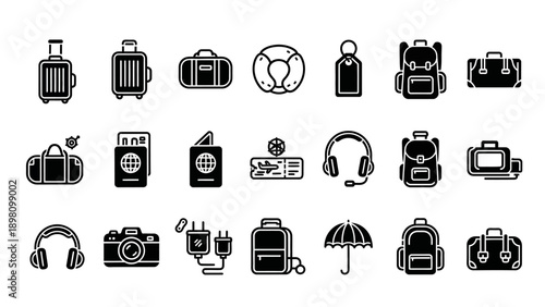 Collection of Travel and Tourism Icons.