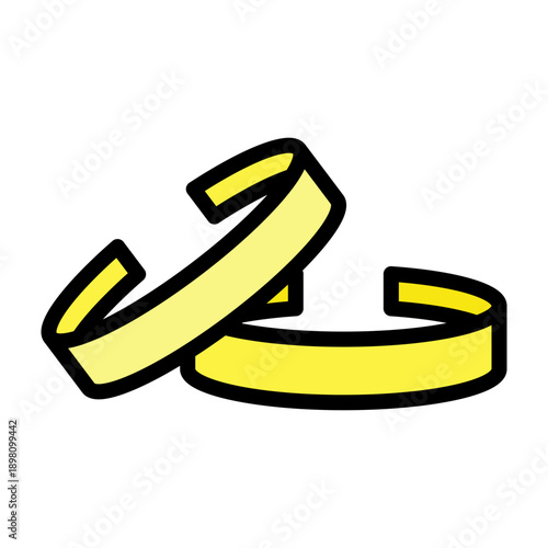 Bangles Vector Filled Icon Design