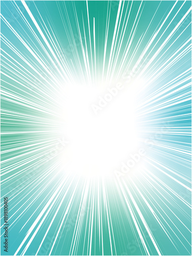 Blue and Green Burst Radial Lines Background