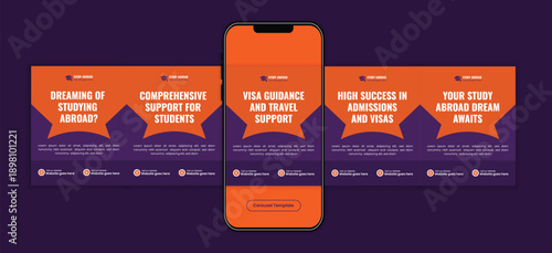 Higher Education Scholarship Social Media Carousel Template 