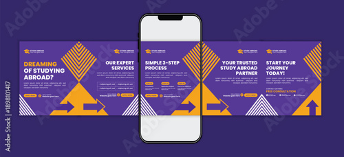 Higher Education Scholarship Social Media Carousel Template 