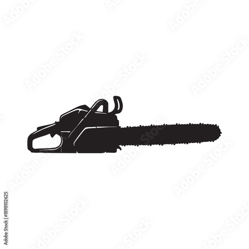 Powerful Chainsaw Silhouette Industrial Tool for Cutting Wood and Landscaping Outdoor Equipment for Forestry Work and Heavy Duty Projects Precision Tool for Garden Maintenance and Construction