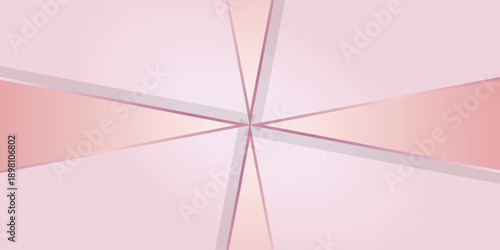 A light pink abstract background with geometric rose gold triangles radiating from the center.