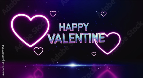 Romantic pink hearts and fluffy clouds background for Valentine's Day or love-themed events