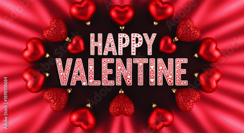 Romantic pink hearts and fluffy clouds background for Valentine's Day or love-themed events