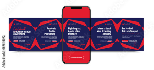 Higher Education Scholarship Social Media Carousel Template 