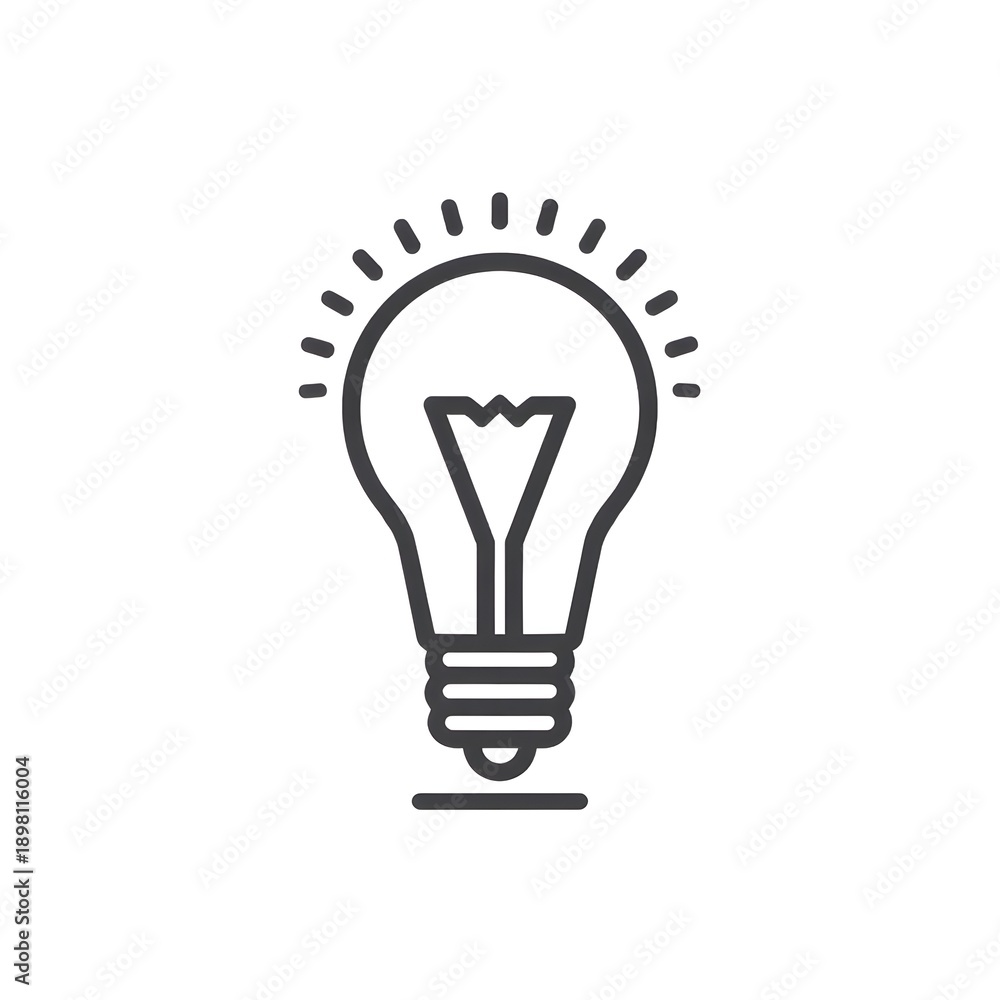 Obraz premium Light bulb vector illustration