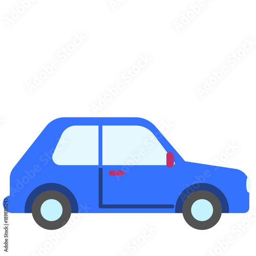 Light blue side-view hatchback suitable for eco-friendly themes, school posters, and decorative children’s artwork.