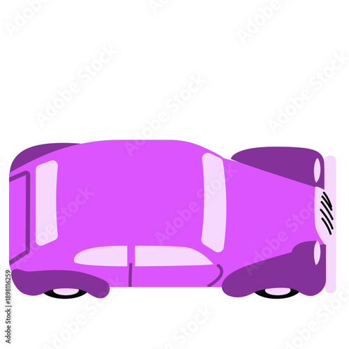Purple side-view sedan great for retro themes, party invites, and whimsical children’s activity worksheets.