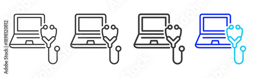 daily assistance icon set collection creative outline style for elderly care with multiple thickness variations suitable for digital branding and medical design use