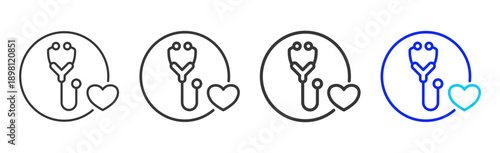 cloud pharma icon set collection creative outline style for elderly care with multiple thickness variations suitable for digital branding and medical design use