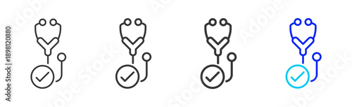 heart hold icon set collection creative outline style for elderly care with multiple thickness variations suitable for digital branding and medical design use