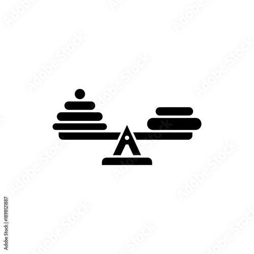 Balance Scale Icon Weight Comparison Symbol